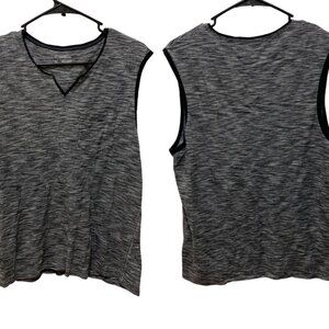 INC Men’s Crew with V Cut Neck Sleeveless Muscle Tee Tank Top size L Cotton